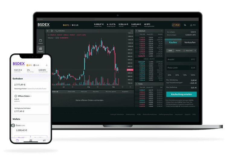 Bitcoin & Co. zuverlässig & kostengünstig handeln bei BSDEX