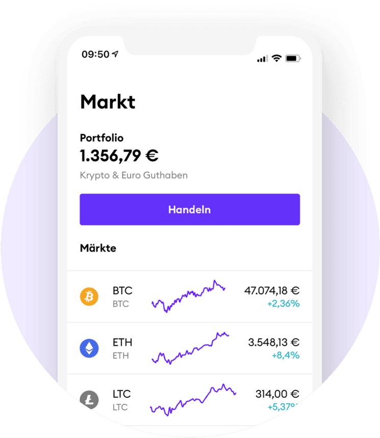 BSDEX iOS app with portfolio and price ticker